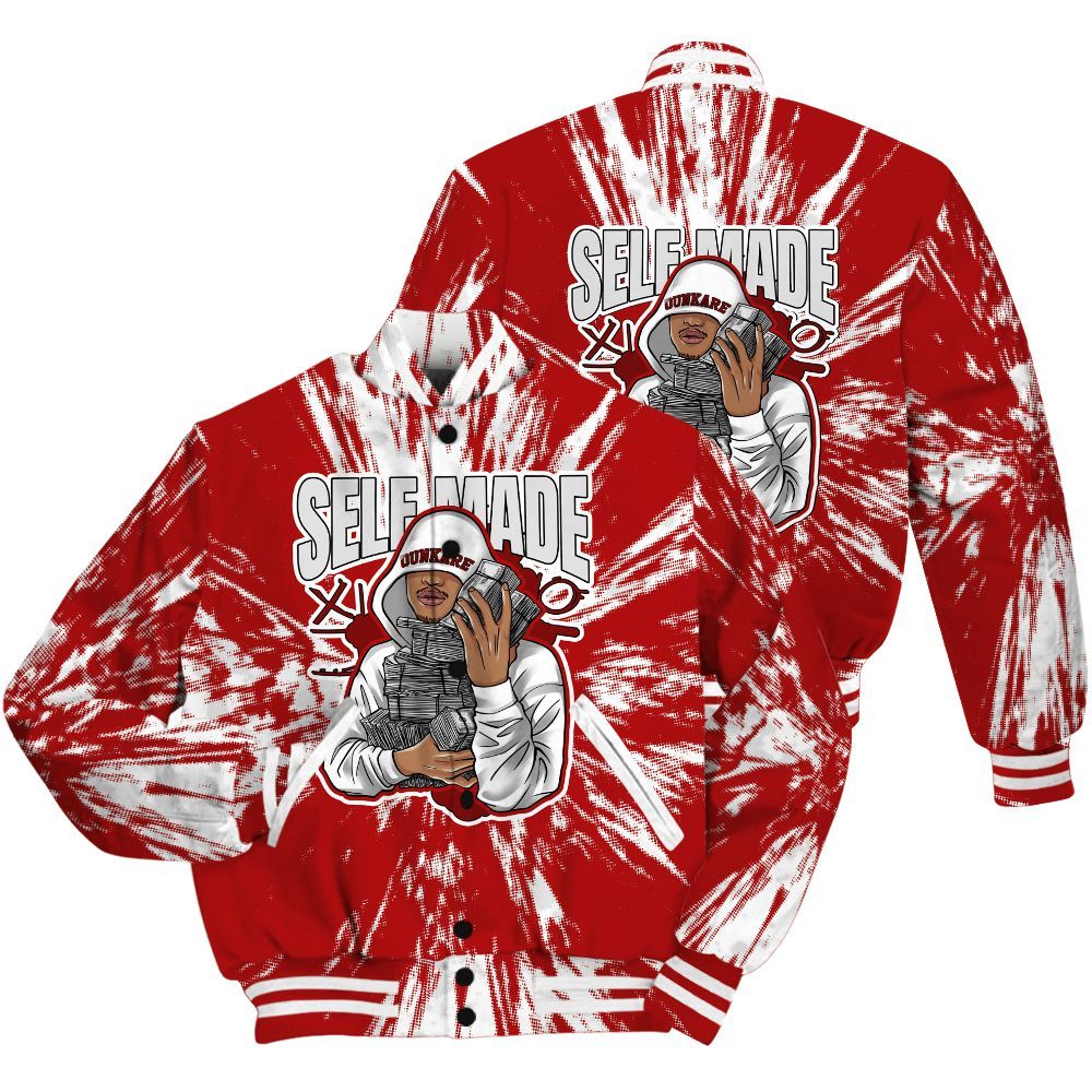 Varsity Jacket To Match Red Taxi 12s Shirt - Selfmade Lux All Over Print