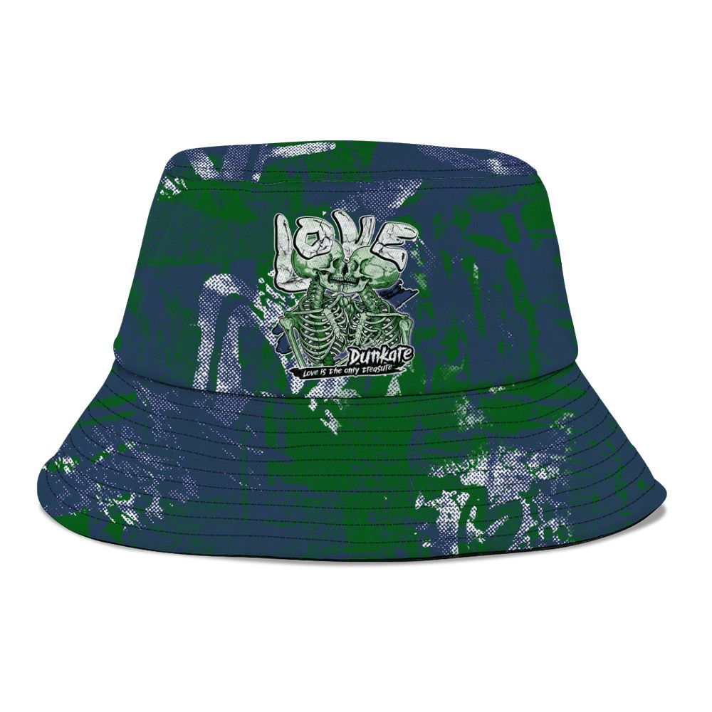Bucket Hat To Match Midnight Navy 13s - Skull Love Graphic