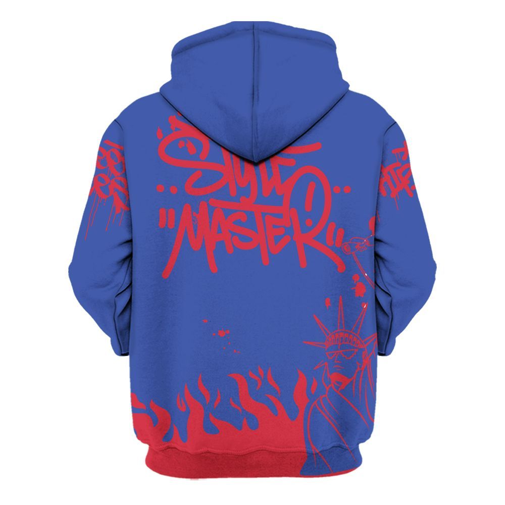 Hoodie To Match Air Griffey Max USA Red White Blue 1s - Graphic Fck Around Find Out All Over Print