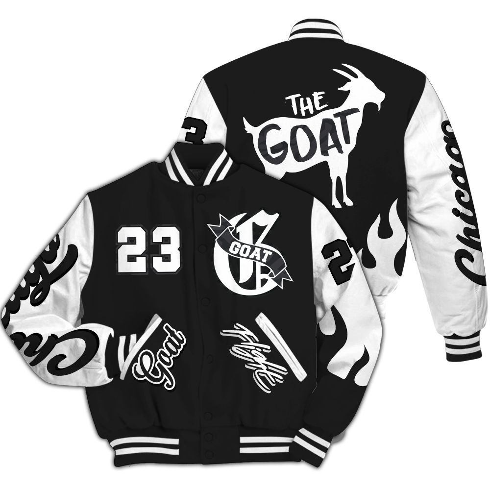 Varsity Jacket To Match Black Cat 3s Shirt - The G.O.A.T Flight Streetwear All Over Print
