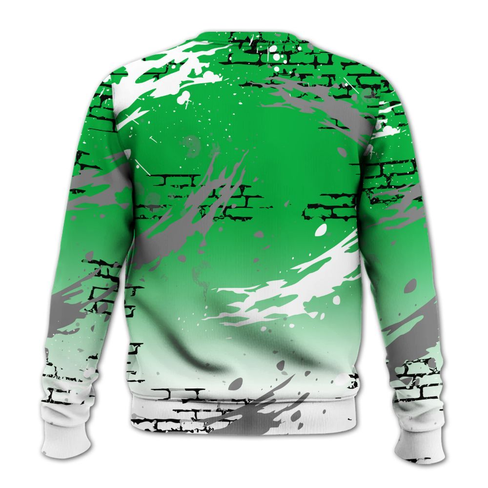 Sweatshirt To Match Lucky Green 5s - Values Of Loyalty Drip All Over Print