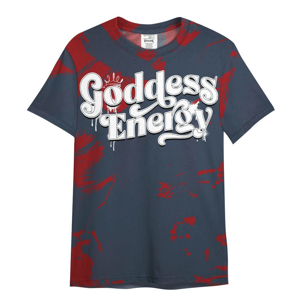 Shirt To Match Navy Blue 2024 6s - Goddess Energy Retro All Over Print