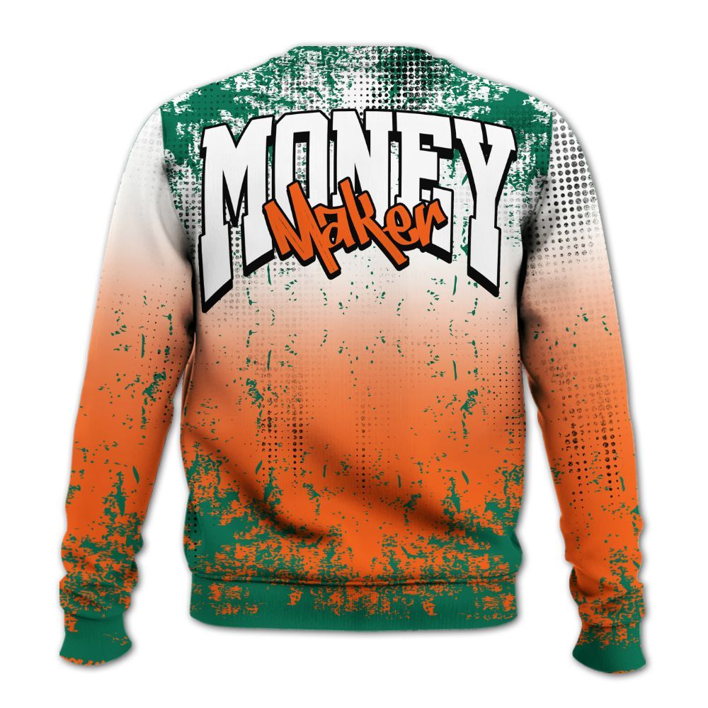 Sweatshirt To Match SoleFly Sail Gorge Green 3s - Move In Silence Money Street Retro All Over Print