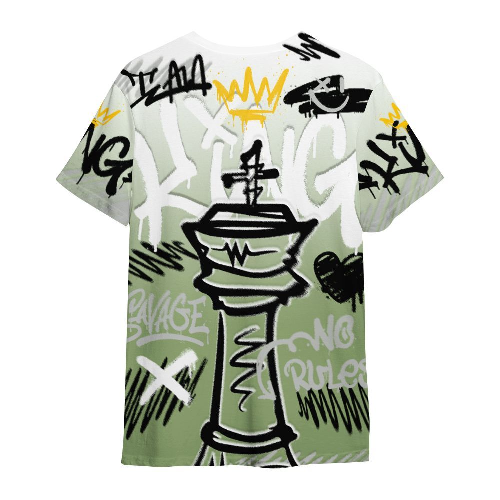Shirt To Match Oil Green 4s - Street King Chess Streetwear All Over Print