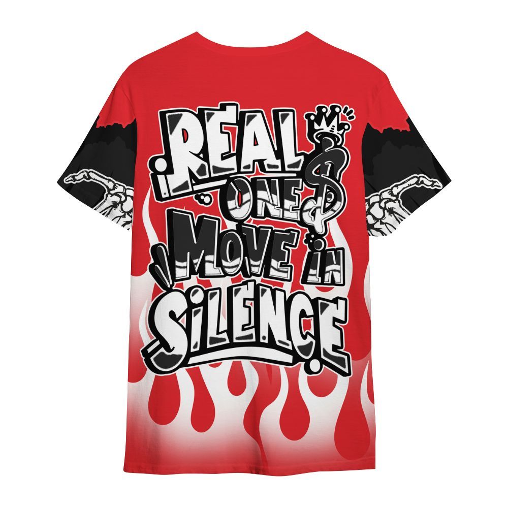 Shirt To Match Prime 93 Fire Red - Ones Move In Silence Graphic Trapped All Over Print