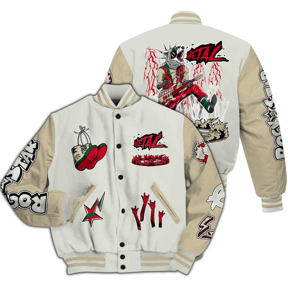 Varsity Jacket To Match El Grito 5s - Punk Rock Raccoon All Over Print