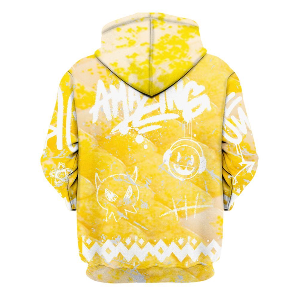 Hoodie To Match Low Yellow Python 11s - Friday Sneaker Crayon All Over Print