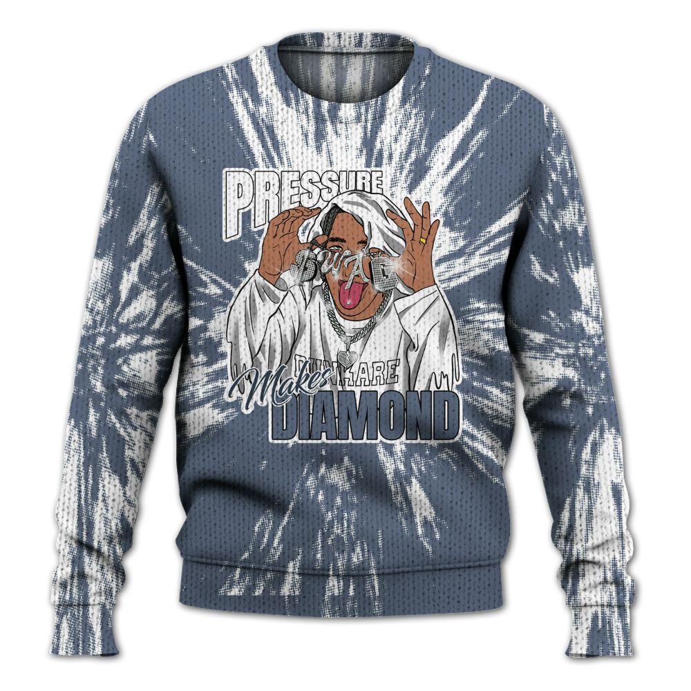 Knitted Sweater To Match Low Diffused Blue 11s - Pressures Makes Knitted Sweater To Match Lux