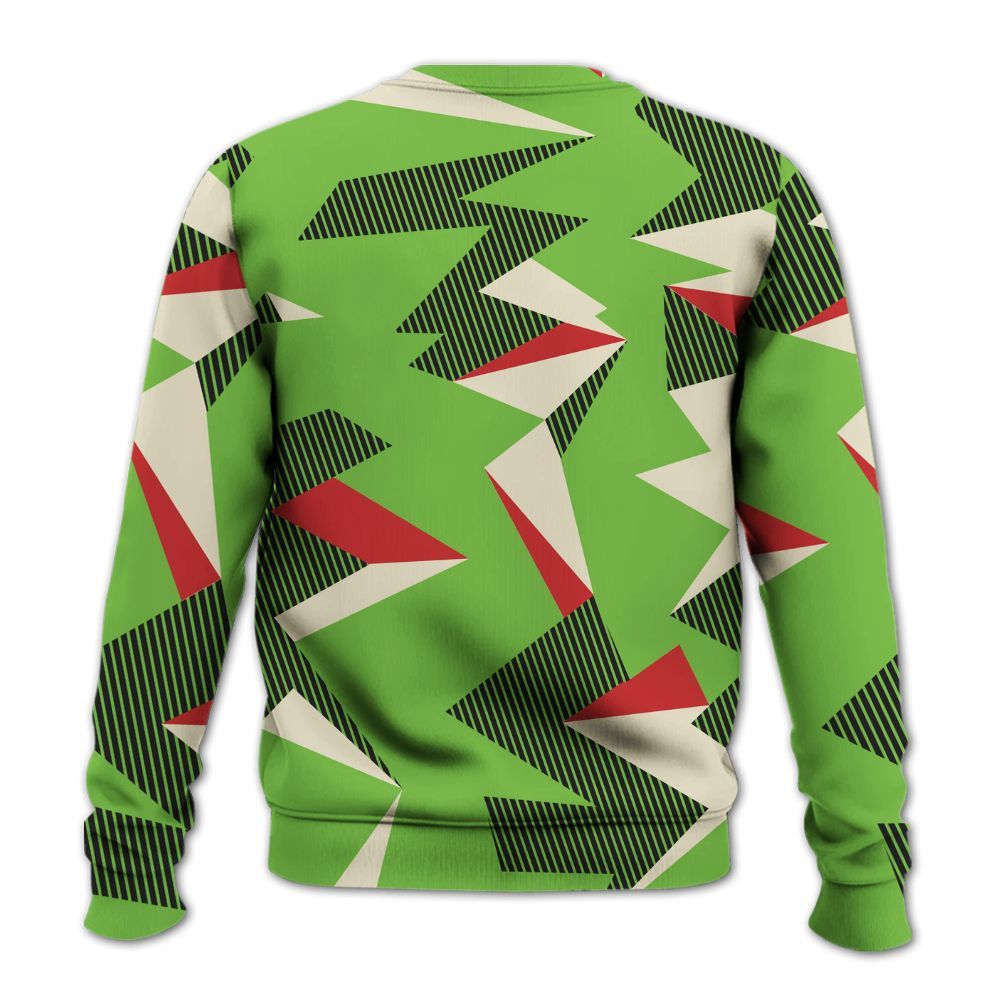 Sweatshirt To Match Air Max Waffle SP Action Green - Geometric Camouflage Pattern All Over Print
