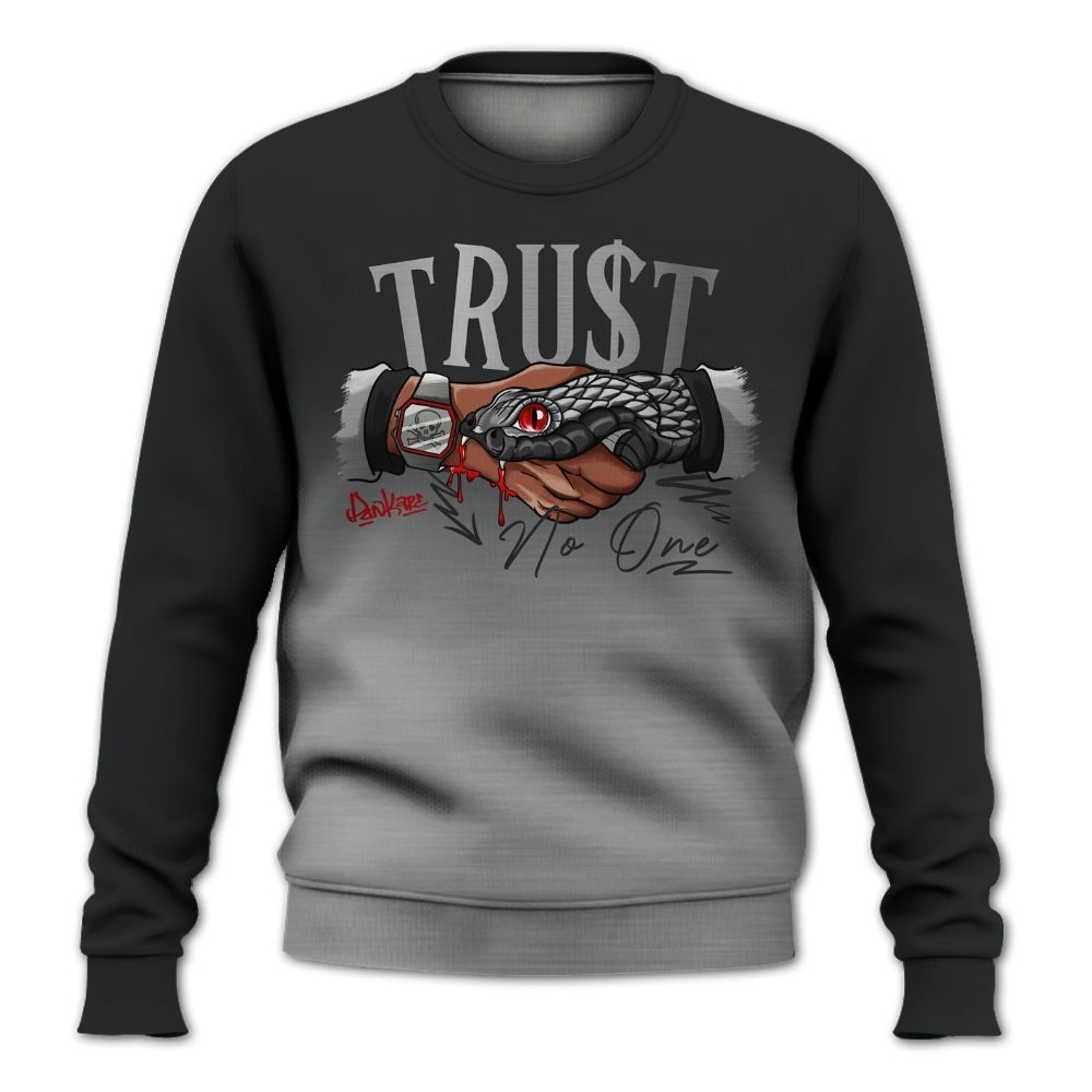 Sweatshirt To Match Metallic Silver 14s - Snake Trust No One Drip All Over Print
