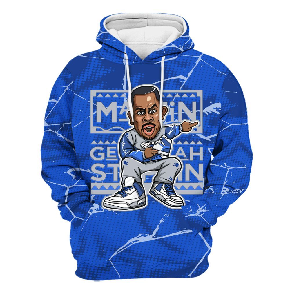 Hoodie To Match Air Foamposite One Royal - Get Tag Sneakers Steppin' Graphic Crack All Over Print
