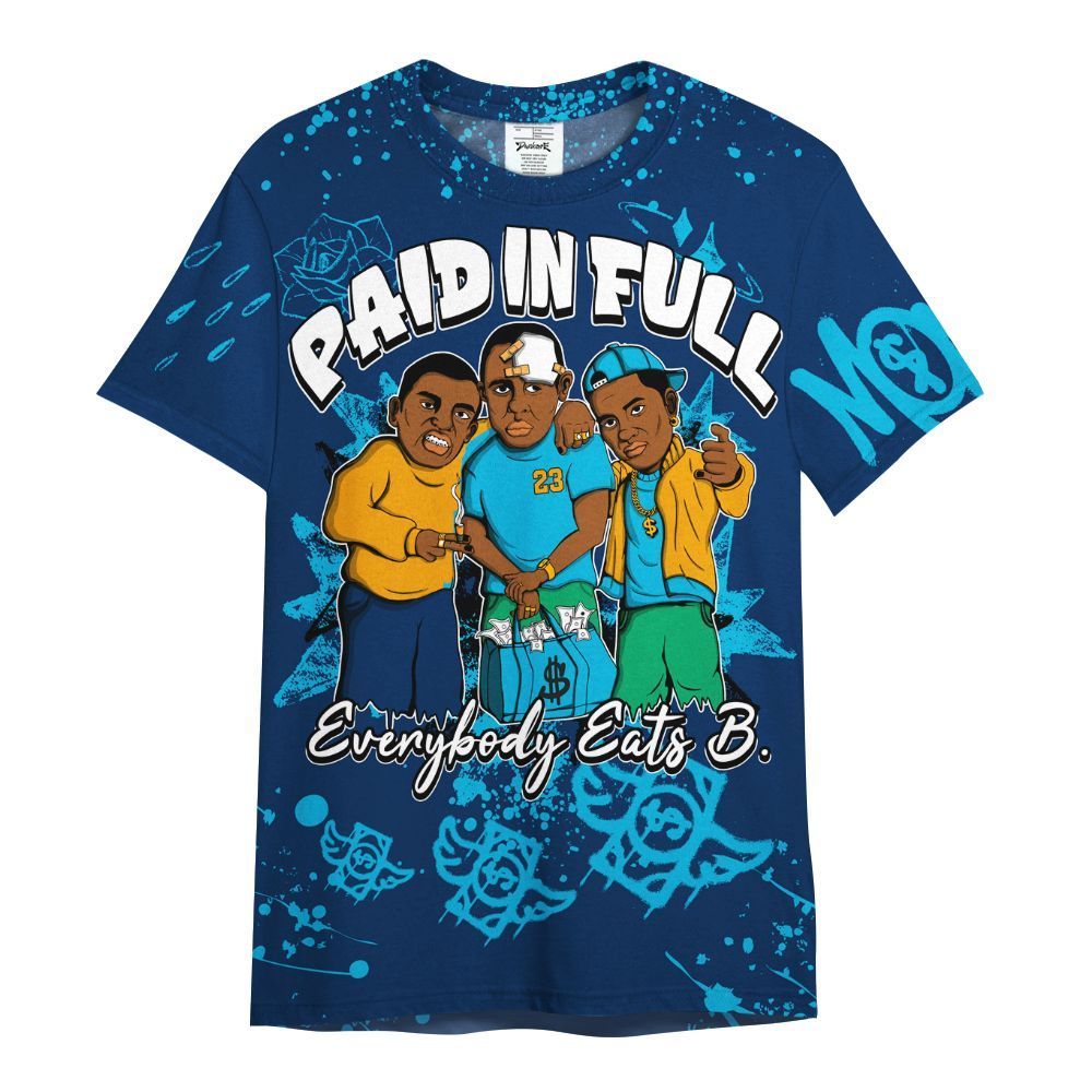 Shirt To Match Dunk Low GS Electric Algae - Everybody Paid In Full Crayon All Over Print