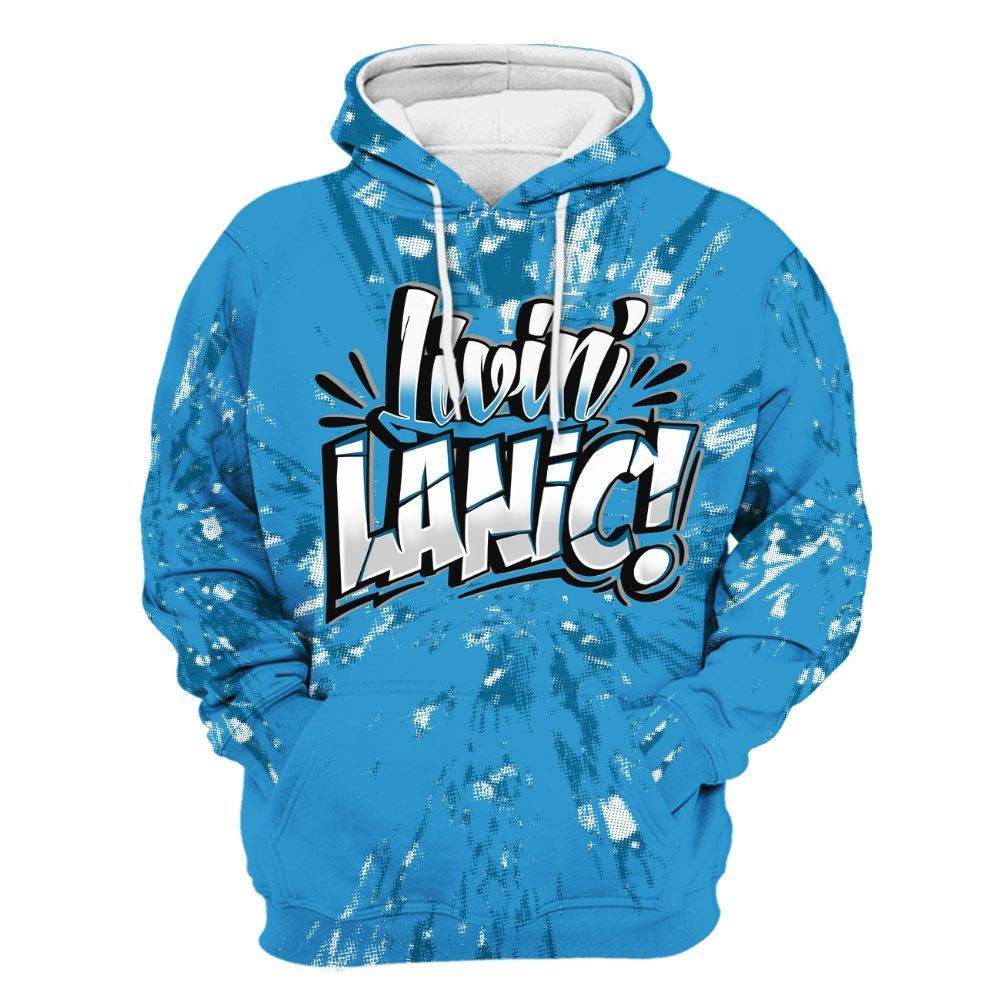 Hoodie To Match Powder Blue 9s - Living Large Graphic Luxury All Over Print
