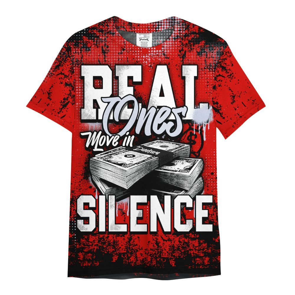 Shirt To Match Fire Red 6s - Move In Silence Money Street Retro All Over Print