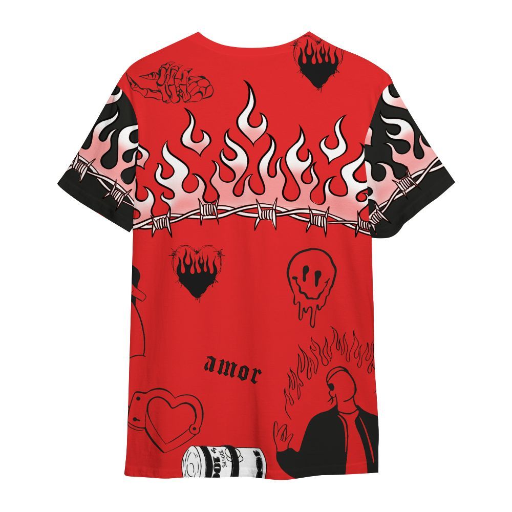 Shirt To Match Red Thunder 4s - Snake Trust No One All Over Print