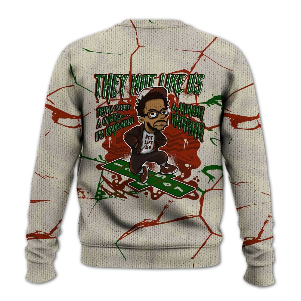 Knitted Sweater To Match El Grito 5s - Hopscotch Dislike Us Graphic Crack