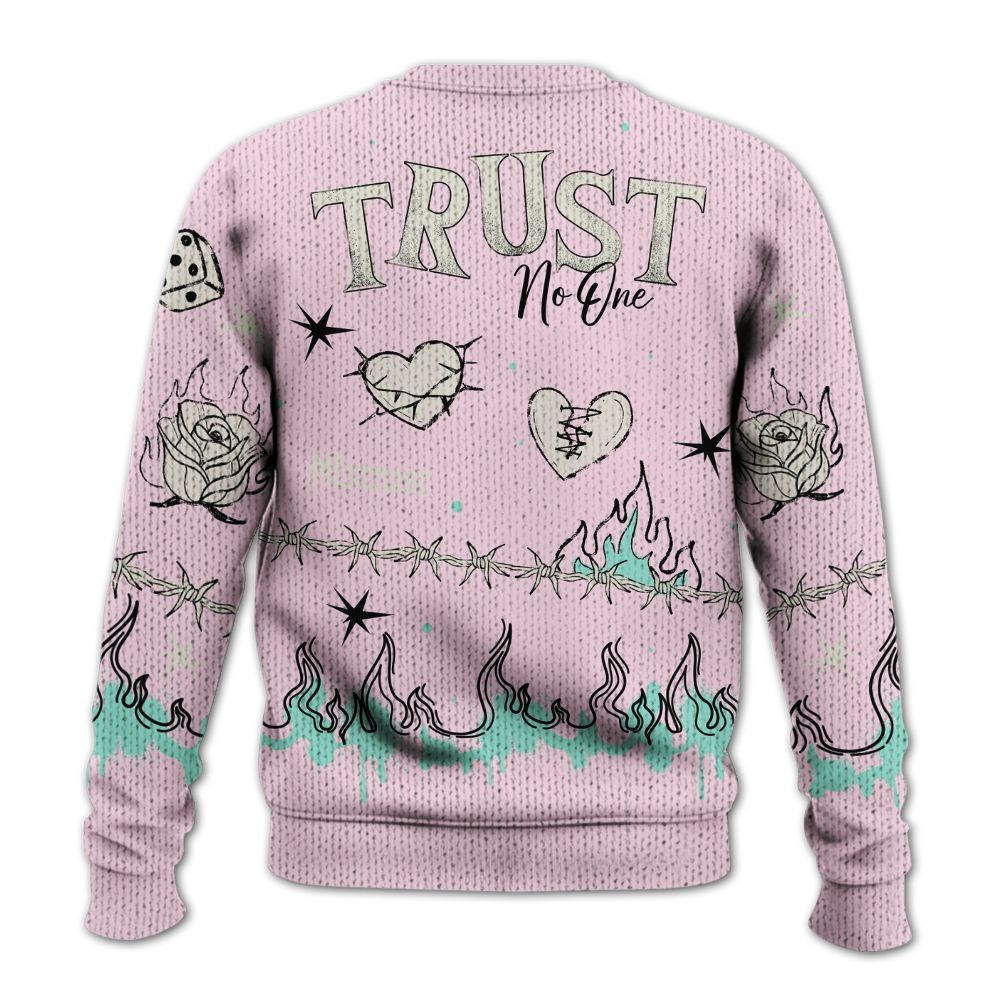 Knitted Sweater To Match Retro Easter 5s - Trust No One Snake-Bite Doodle Crayon