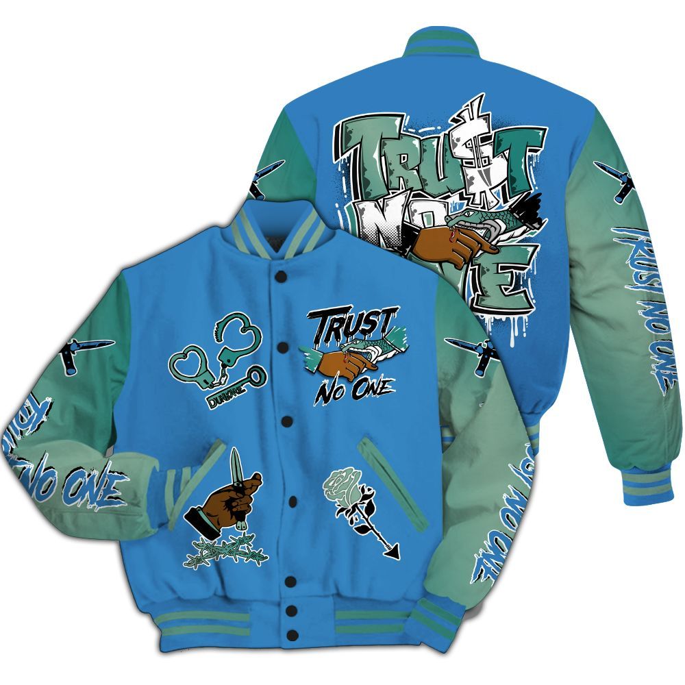 Varsity Jacket To Match Low Carolina 17s - Trust No One Dripping All Over Print
