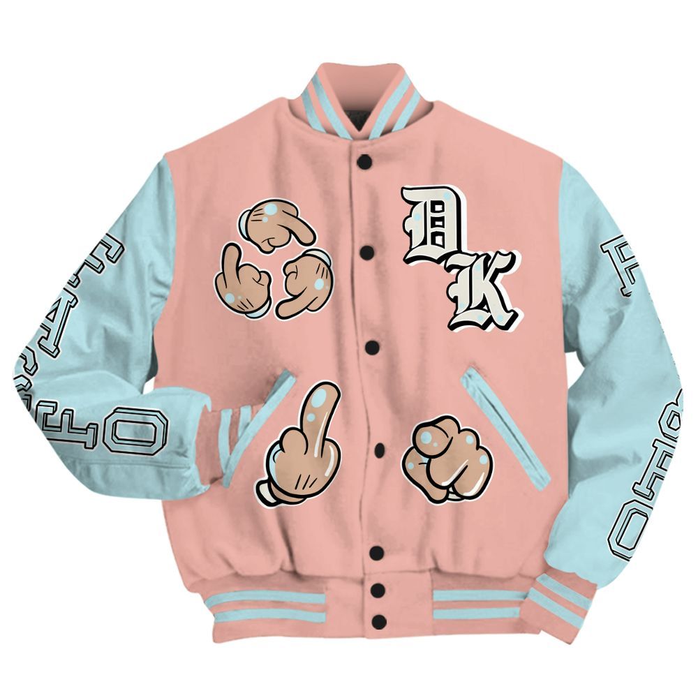 Varsity Jacket To Match Dunk Low Glacier Arctic - F Around Find Out Graphic All Over Print