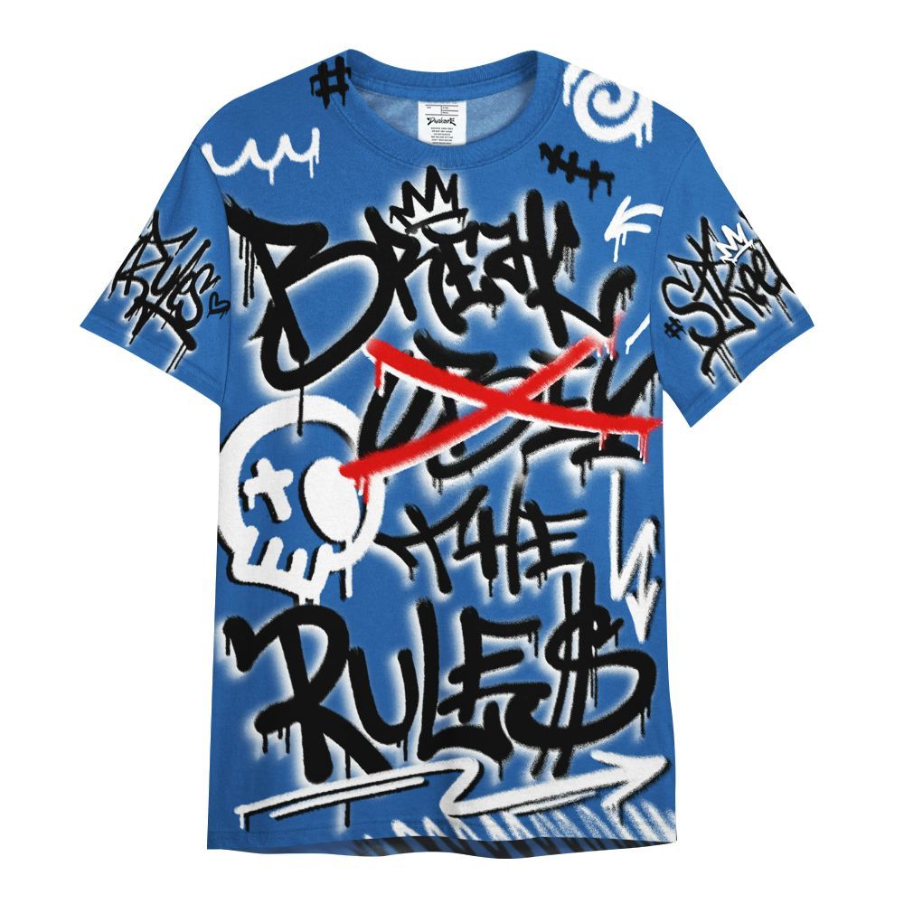 Shirt To Match Brave Blue 13s - Break Rules Streetwear All Over Print