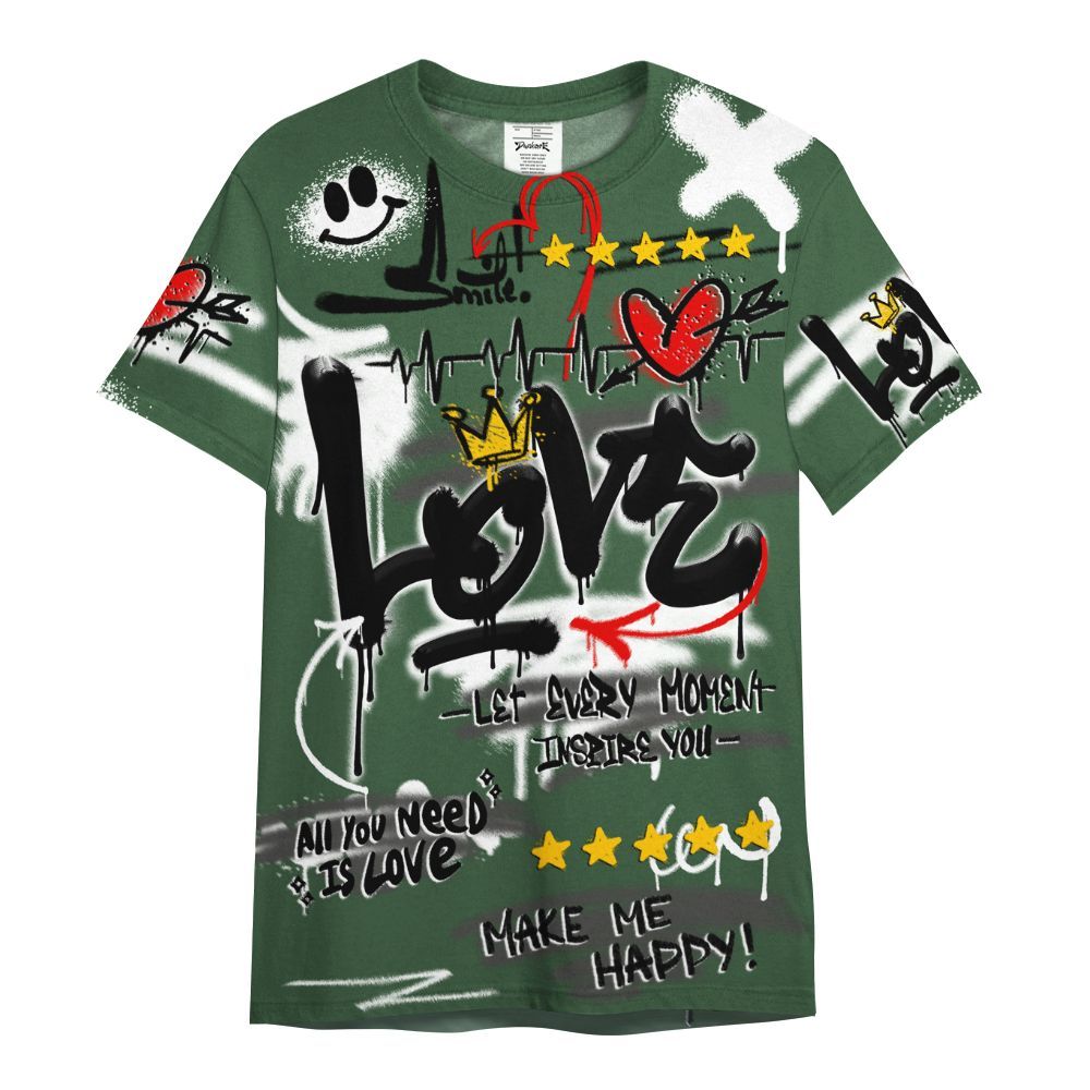 Shirt To Match Dunk Low Skateboards Black - Happy Love Beats Graffiti Streetwear All Over Print
