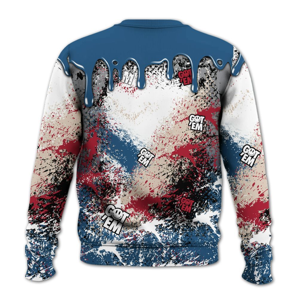 Sweatshirt To Match Rare Air 3s - Dripping 23 Drip All Over Print