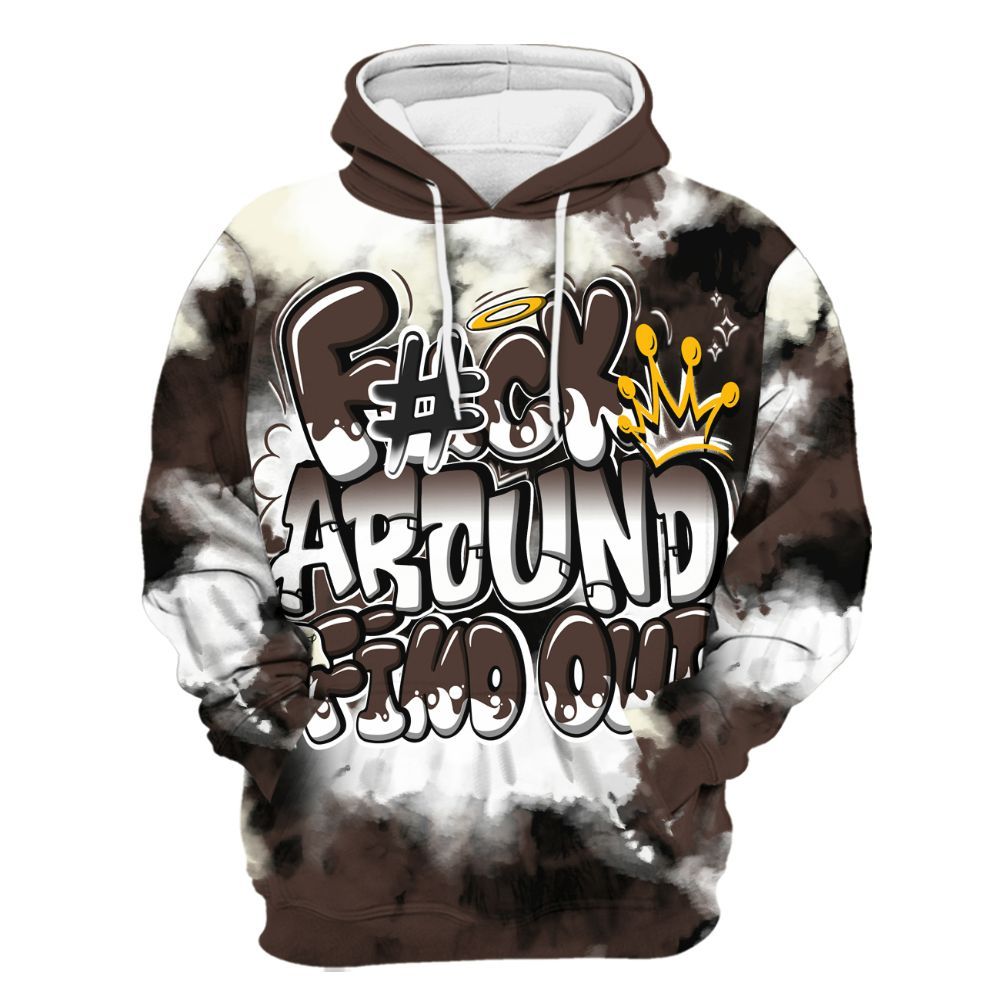 Hoodie To Match SoleFly Cafecito 12s - Tie Dye FK Around Find Out All Over Print