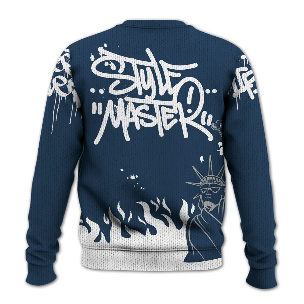Sweater To Match Retro French Blue 2025 12s - Graphic Fck Around Find Out Graphic