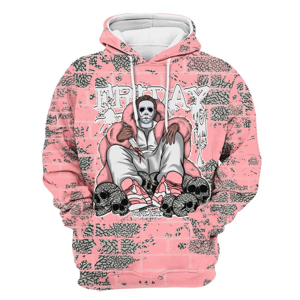 Hoodie To Match Retro Wings 3s - Friday Brick All Over Print