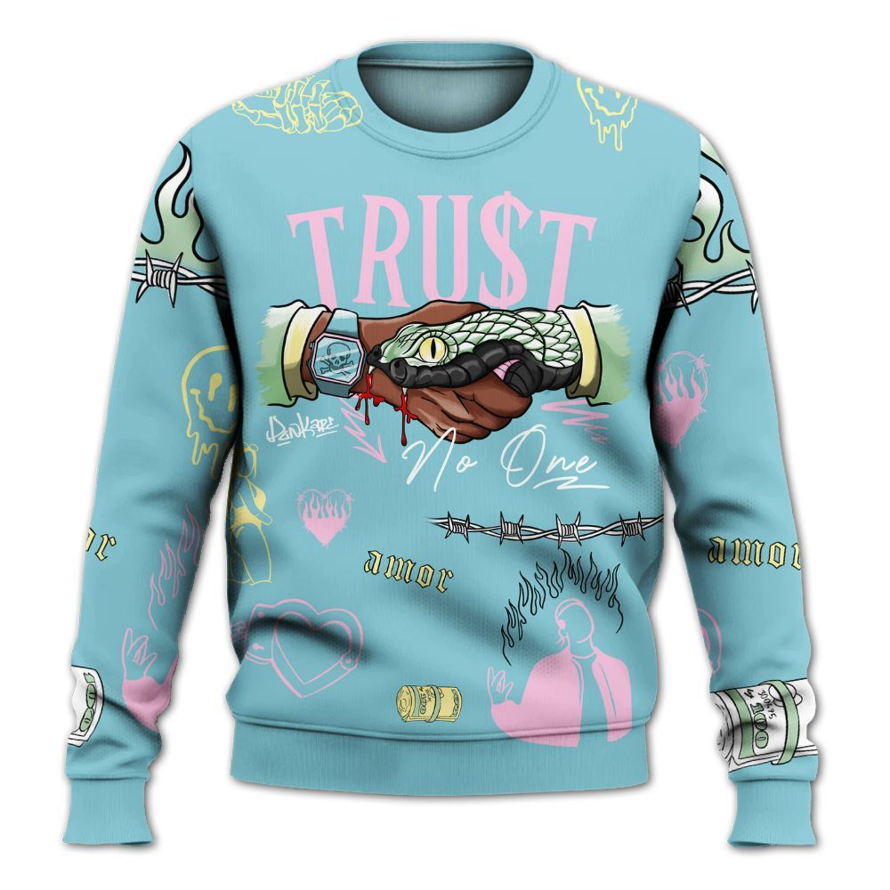 Sweatshirt To Match SB Dunk Low Visty - Snake Trust No One All Over Print