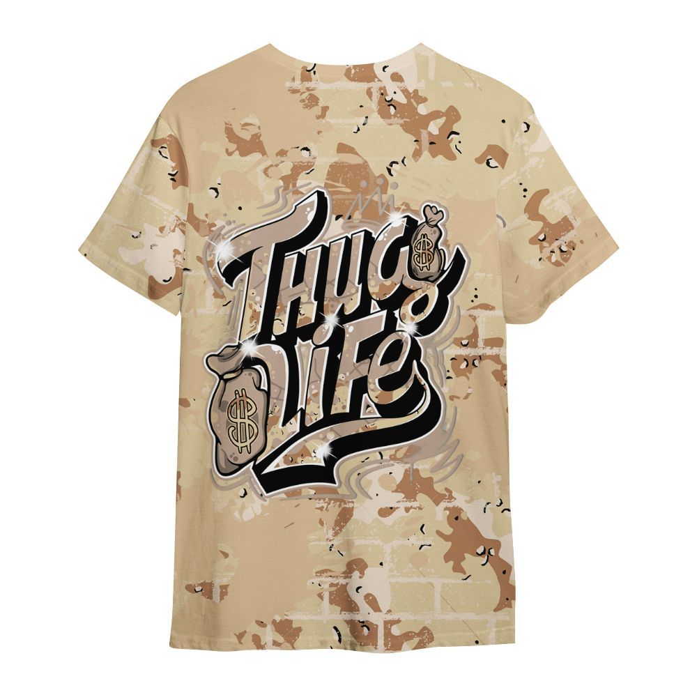 Shirt To Match Desert Camo 3s - Free Thug Living Graphic Brick Art All Over Print