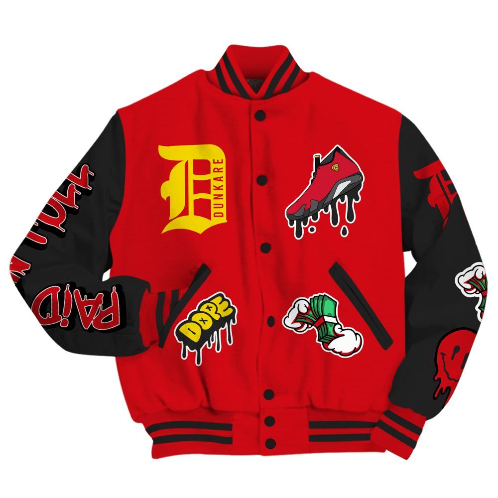 Varsity Jacket To Match Ferrari 14s - Paid In Full Bear All Over Print