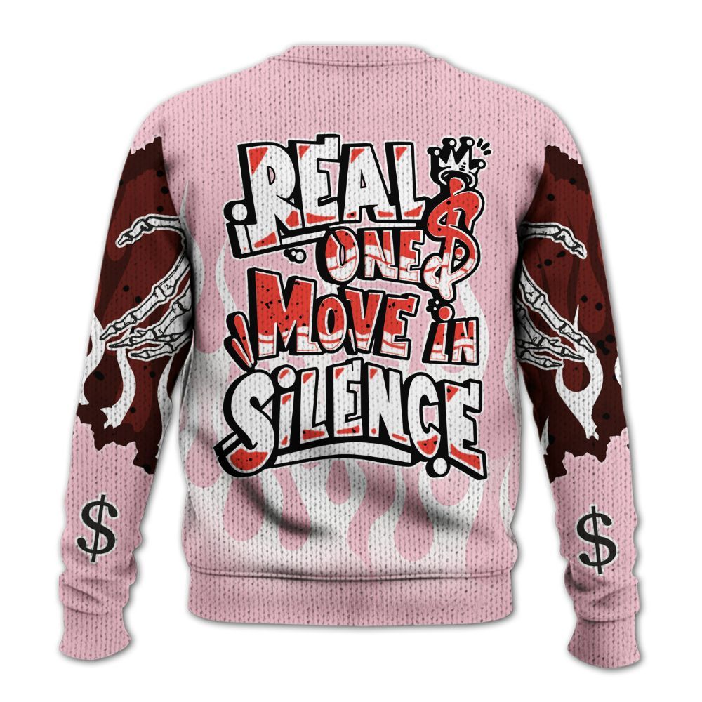 Sweater To Match Retro Awake Arctic Pink - Ones Move In Silence Graphic Trapped Graphic