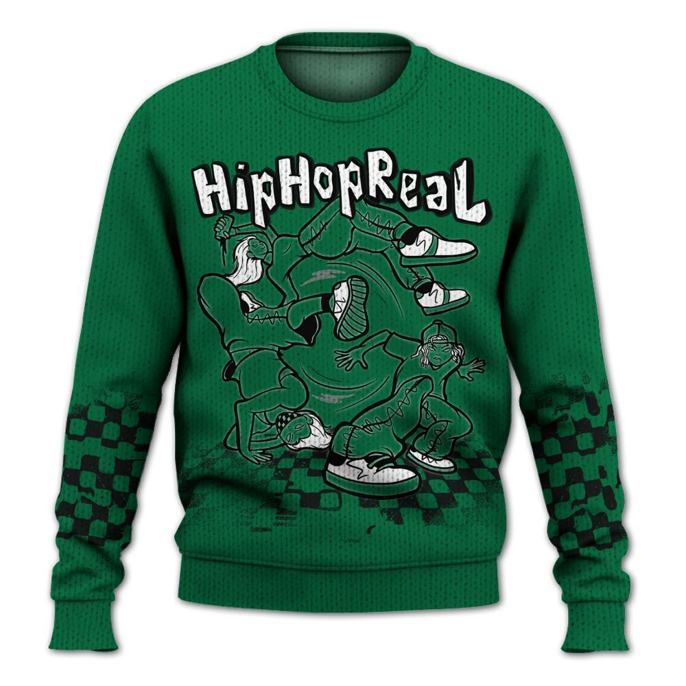 Knitted Sweater To Match Pine Green 3s - Feel Life Street Style