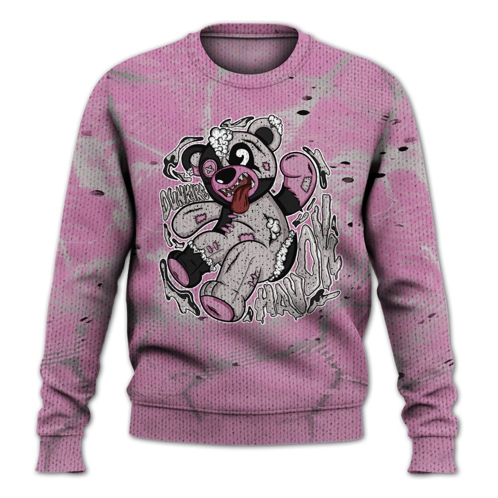 Knitted Sweater To Match Neutral Grey Black White Orchid 4s - Havok Bear