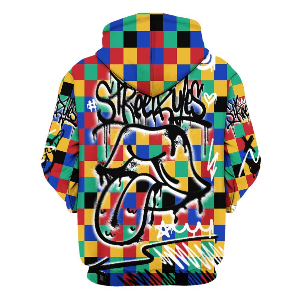 Hoodie To Match Air Rainbow Weave - Break Rules Streetwear All Over Print