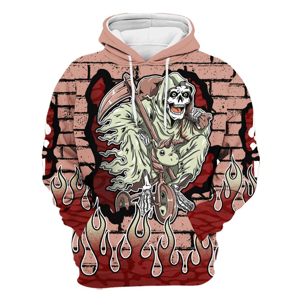 Hoodie To Match Valentines Day 3s - Self Make Skeleton Crashed All Over Print