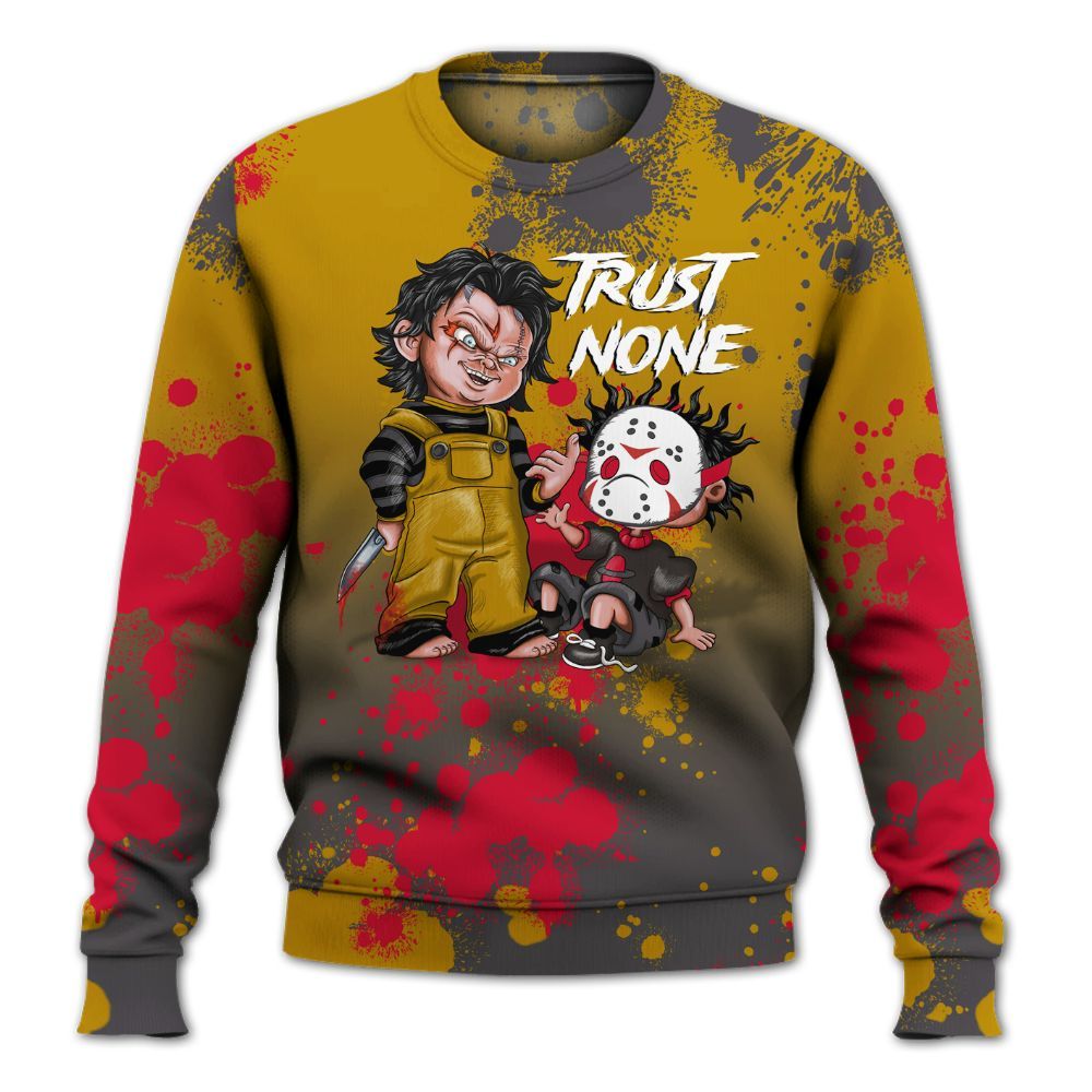 Sweatshirt To Match Ja 3 Raptor - Trust No One Scary All Over Print
