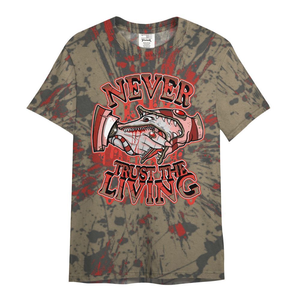 Shirt To Match Olive 9s - Never Trusting Living Graphic Halloween All Over Print
