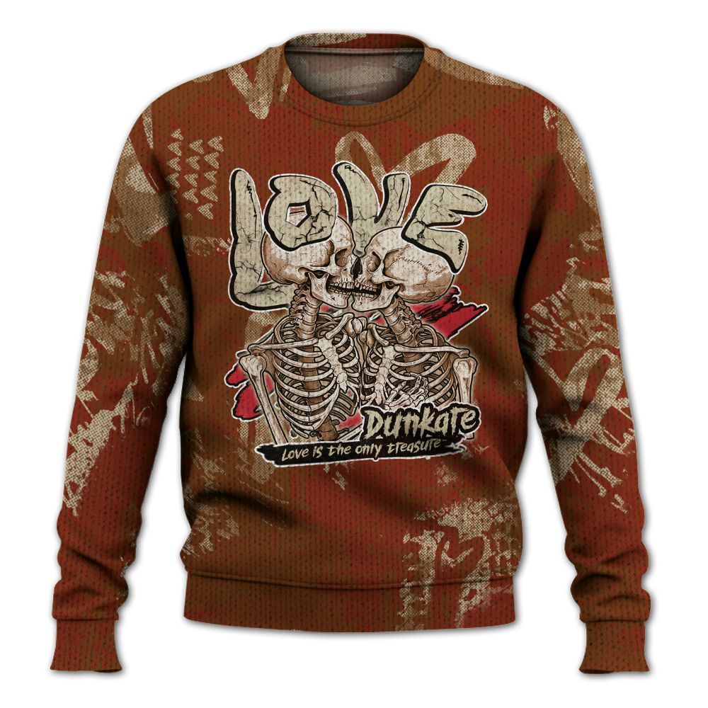 Knitted Sweater To Match Archaeo Brown 5s - Skull Love