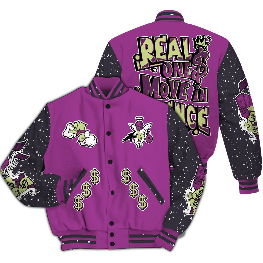 Varsity Jacket To Match Ja 2 Staregazer - Ones Move In Silence Graphic All Over Print
