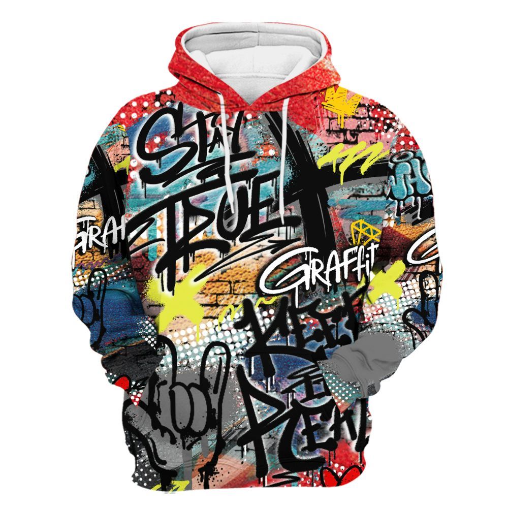 Hoodie To Match Kobe 8 What The - True It Real Graffiti Streetwear All Over Print