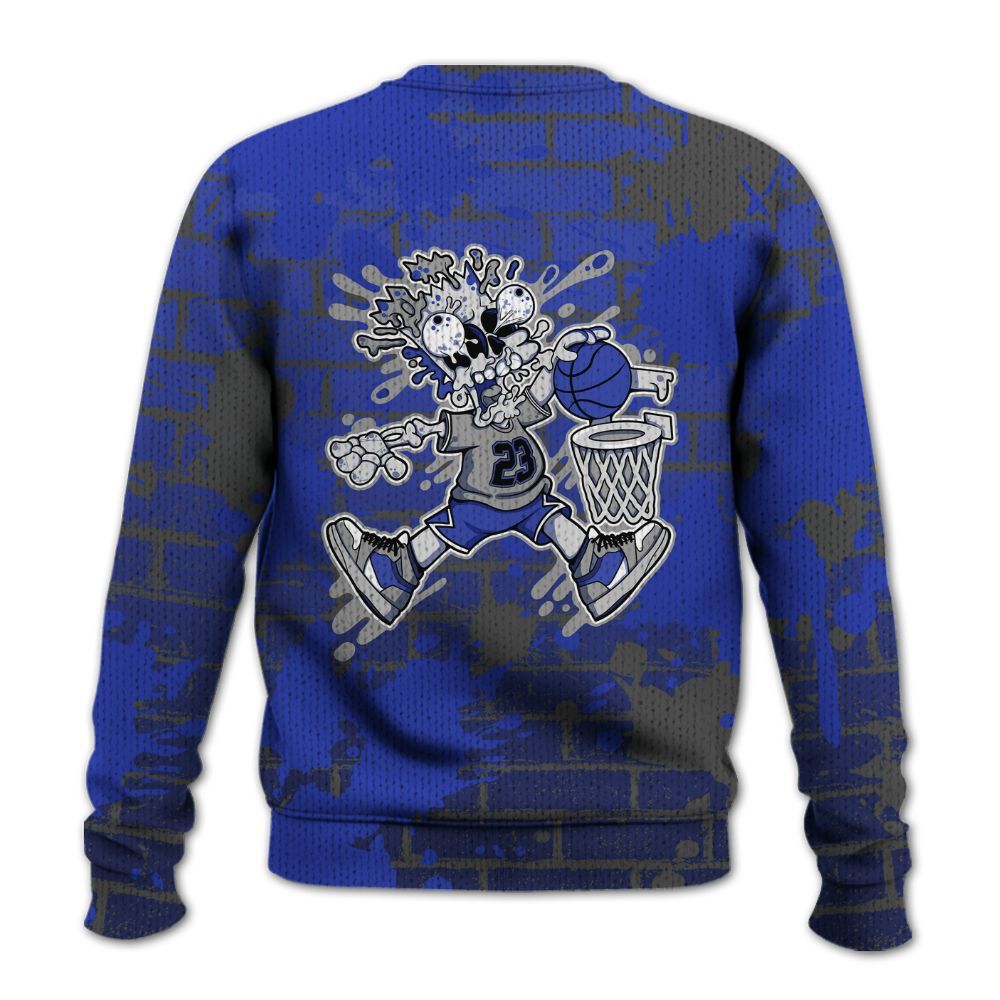 Knitted Sweater To Match Air Max Plus Black Racer Blue - 85's Dunks Graphic Halloween