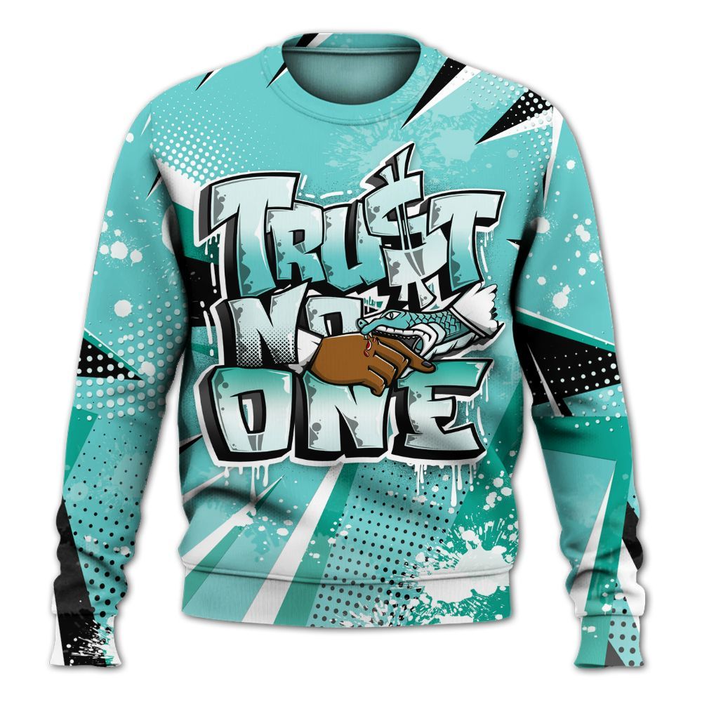 Sweatshirt To Match KD 4 Easter Mint Candy - Trust No One Dripping All Over Print
