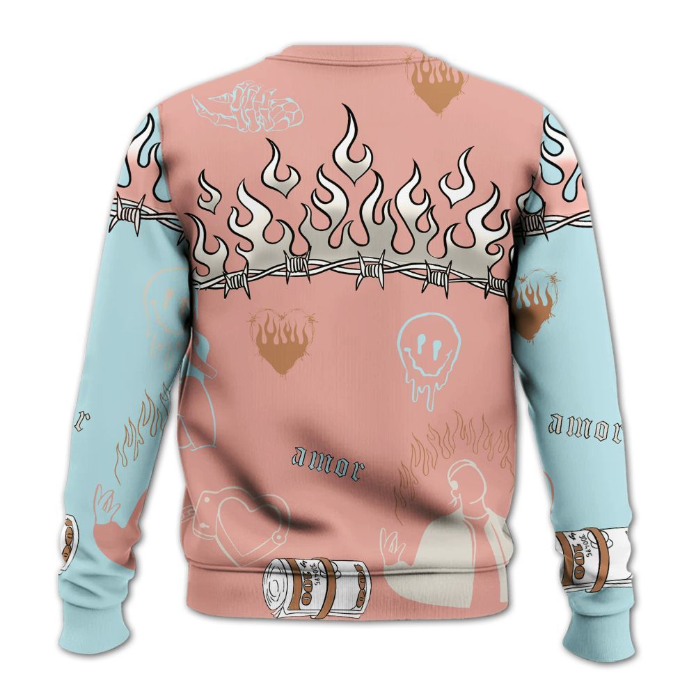 Sweatshirt To Match Dunk Low Glacier Arctic - Snake Trust No One All Over Print