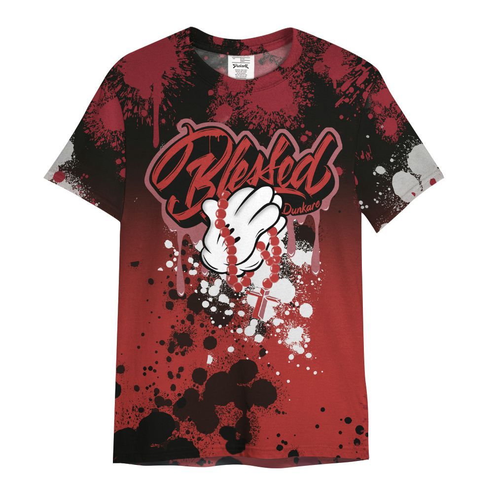 Shirt To Match Bred Reimagined 4s - God Blessed Ink Drip All Over Print
