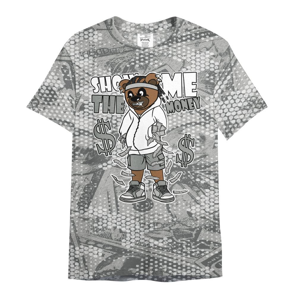 Shirt To Match Retro Wet Cement 4s - Show Me Bear Banknotes Art All Over Print