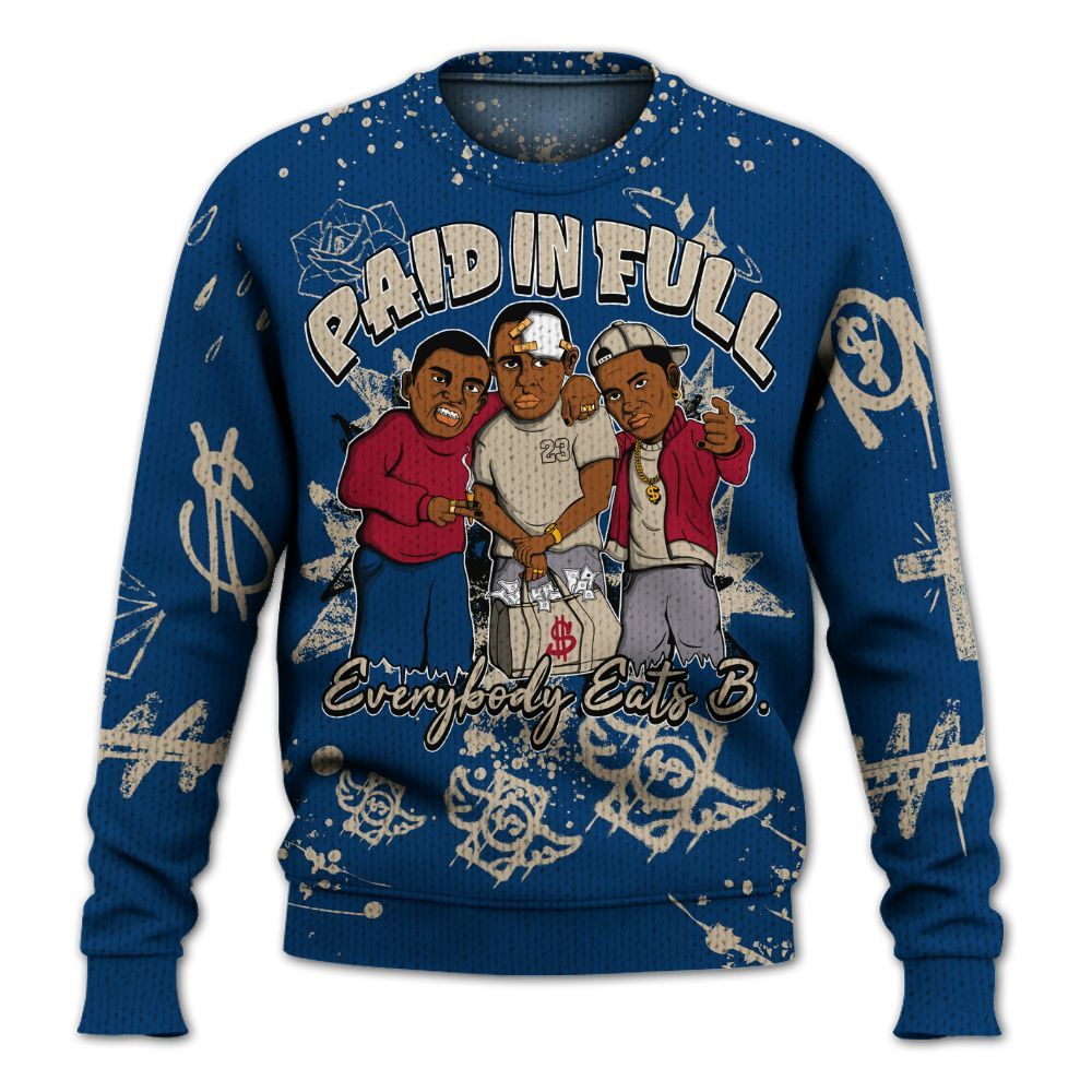 Sweater To Match Rare Air 4s - Everybody Paid In Full Crayon Graphic