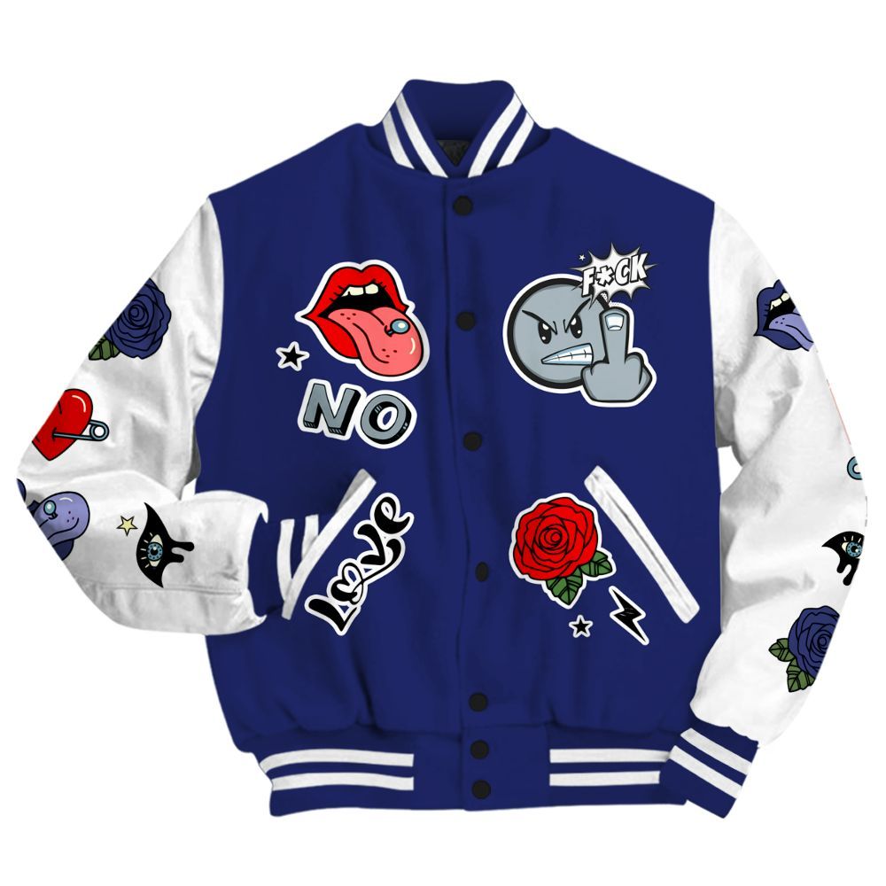 Varsity Jacket To Match Midnight Navy 11s - FK Around Find Out All Over Print