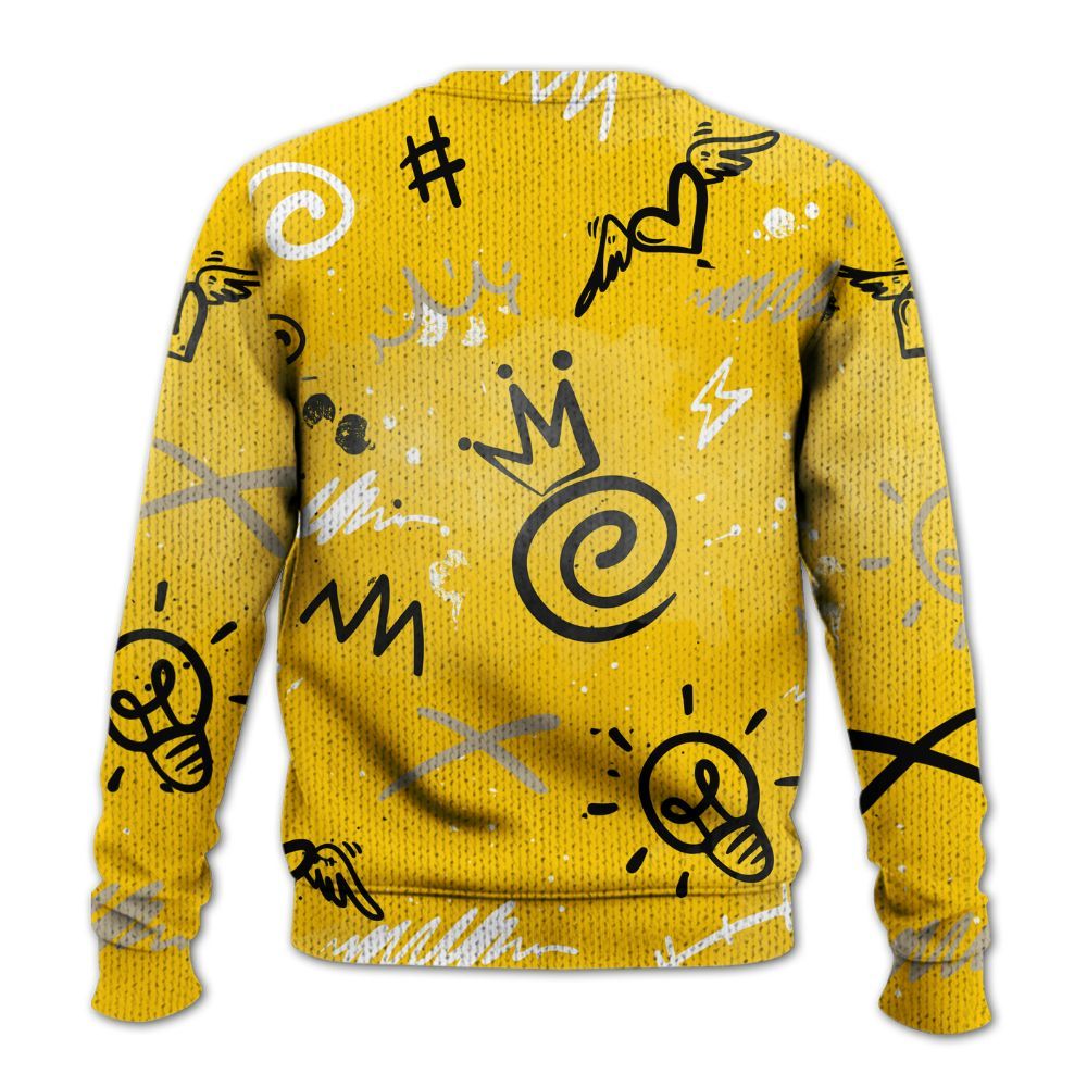 Knitted Sweater To Match Vivid Sulfur 4s - Drip Been Di2ferent